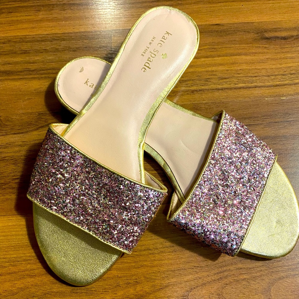 Kate Spade glitter sandals, size 8.5